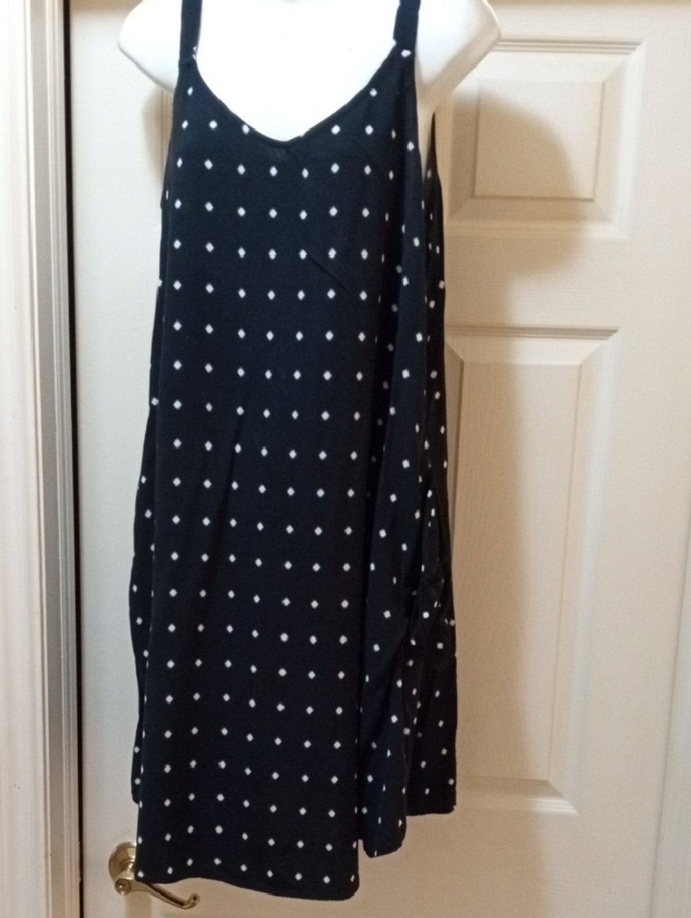 Sonoma Black Mini Dress with White Diamond Dots